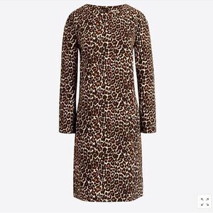 💜 NWT J.Crew leopard print crepe shift dress